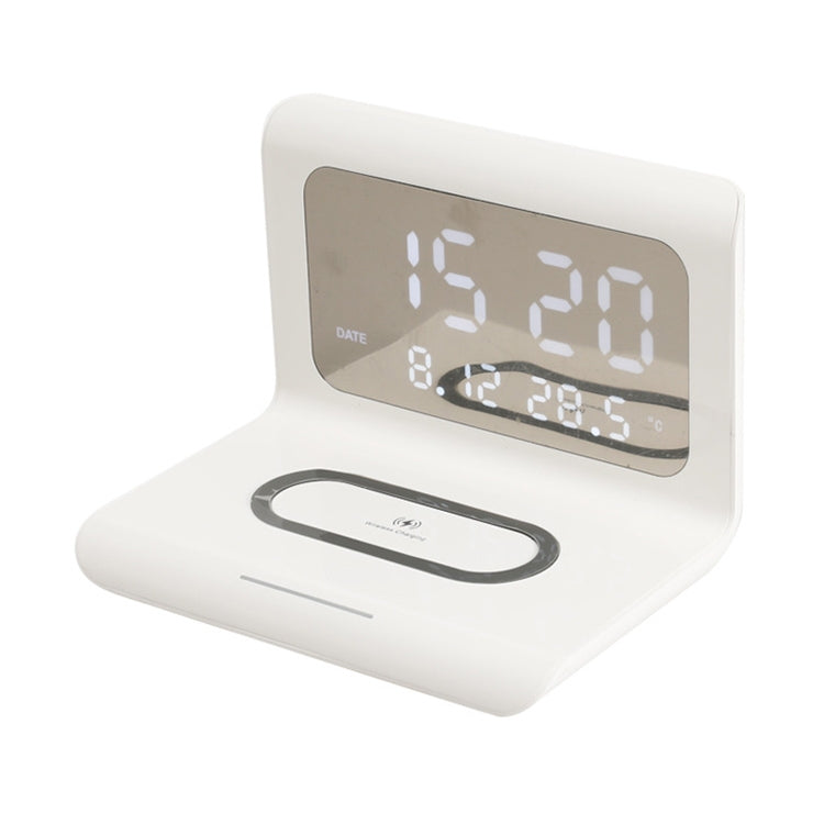 RT1 10W QI Universal Multi-function Mobile Phone Wireless Charger with Alarm Clock & Time / Calendar / Temperature Display