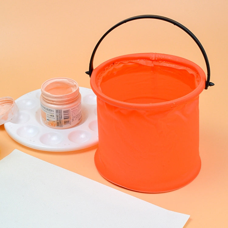10 PCS No Compartment Folding Art Painting Bucket Pen Washing Bucket Random Colour