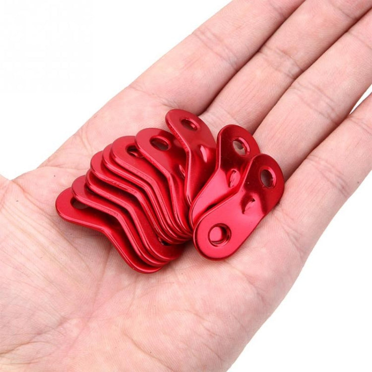 50 PCS Outdoor Camping Aluminum Alloy Cord Runners Rope Tensioners Tent Guy Line Rope Tensioners(Red)