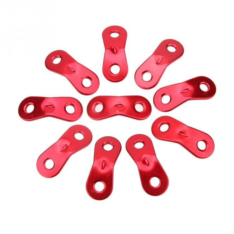 50 PCS Outdoor Camping Aluminum Alloy Cord Runners Rope Tensioners Tent Guy Line Rope Tensioners(Red)