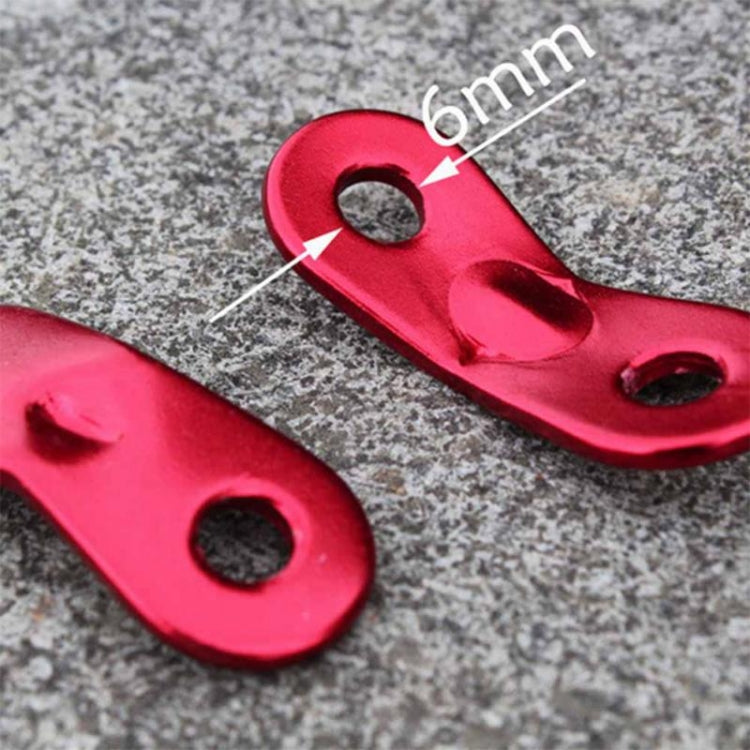 50 PCS Outdoor Camping Aluminum Alloy Cord Runners Rope Tensioners Tent Guy Line Rope Tensioners(Red)
