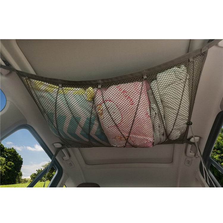 Car Roof Large Space Adjustable Mesh Braid Chain Drawstring Two-in-one Storage Bag