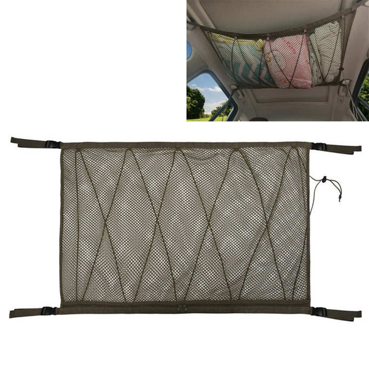 Car Roof Large Space Adjustable Mesh Braid Chain Drawstring Two-in-one Storage Bag