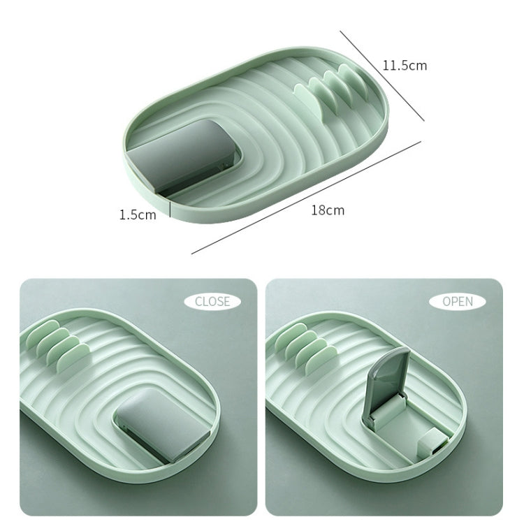 5 PCS Kitchen Spatula Pot Lid Rack Kitchenware Plastic Storage Rack Random Color Delivery