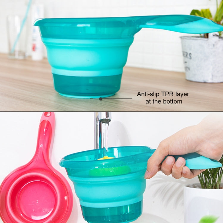 Collapsible Water Scoop Kitchen Large Handle Hangable Water Scoop Random Color Delivery
