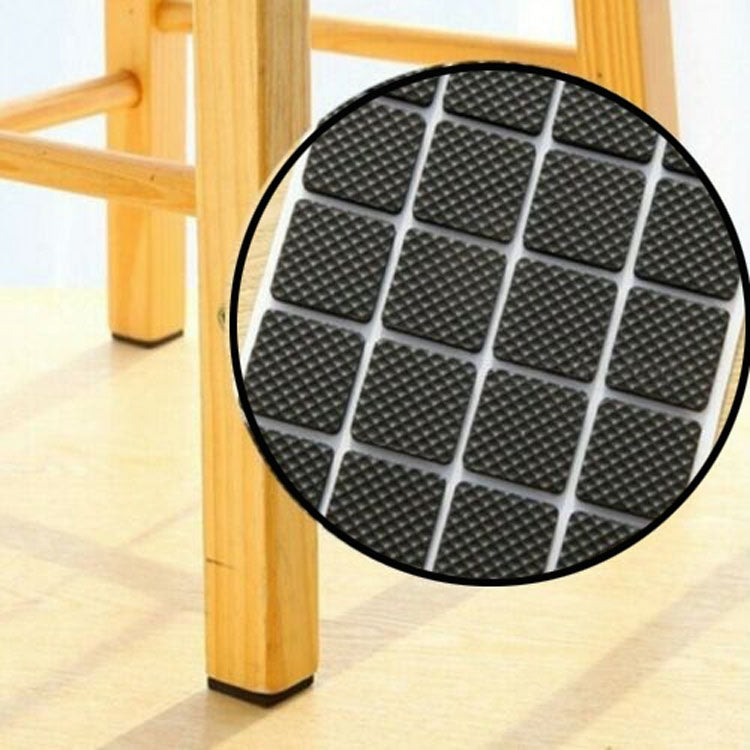 48 PCS Square Furniture Rubber Leg Feet Felt Pads Anti Slip Self Adhesive For Sofa Chair/Table/Desk Floor Damper Pads Protectors Mat