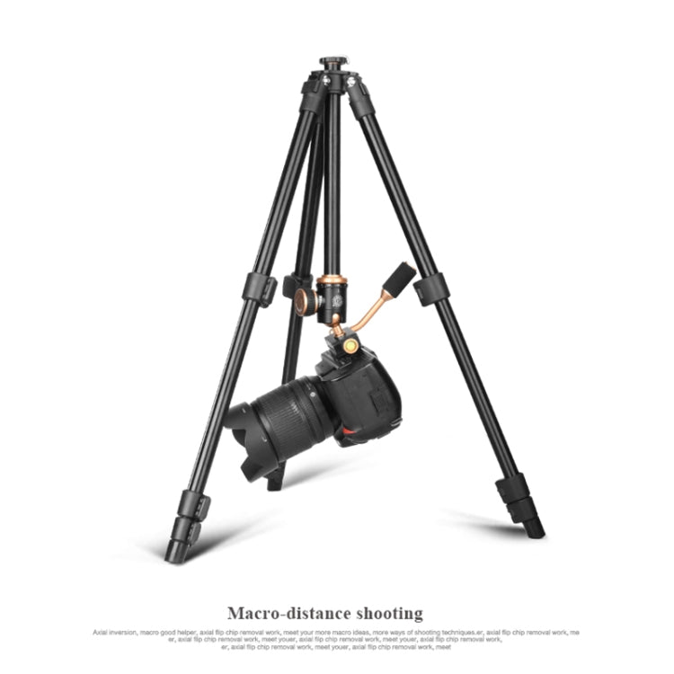 Q160s 4-Section Folding Legs Live Broadcast Aluminum Alloy Tripod Mount with Damping Tripod Ball-Head