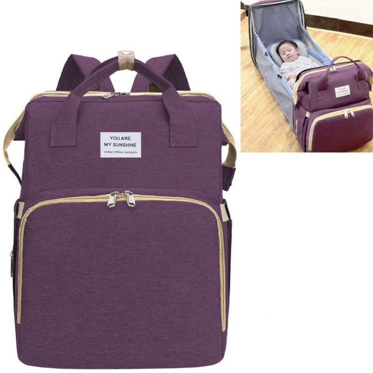 Portable Folding Crib Large Capacity Double Shoulder Mummy Pack Bag