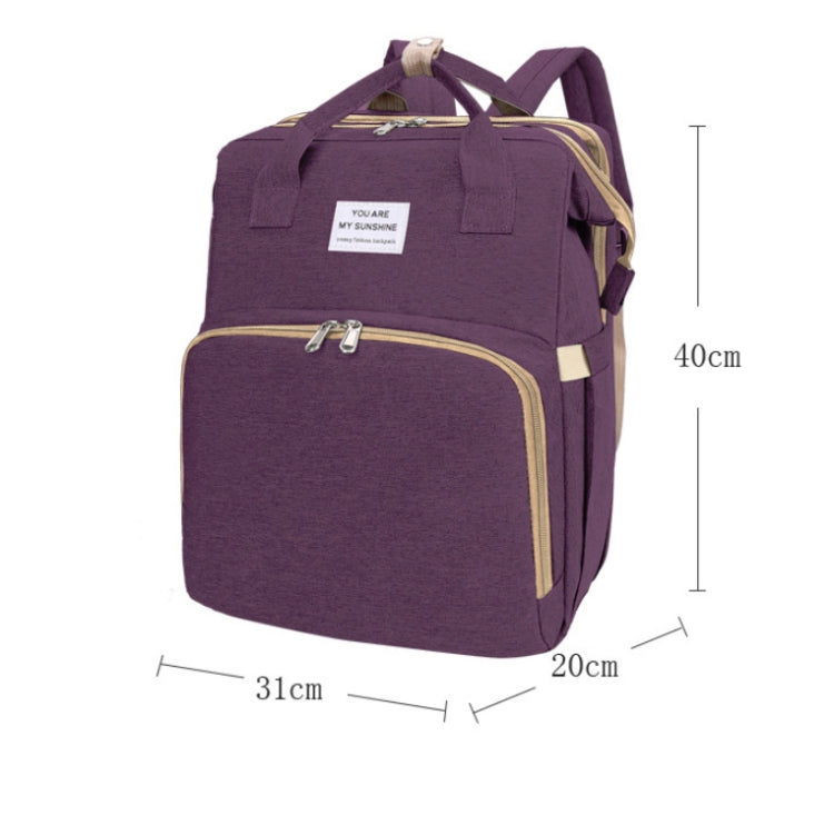 Portable Folding Crib Large Capacity Double Shoulder Mummy Pack Bag
