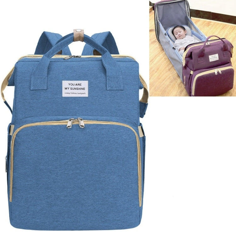 Portable Folding Crib Large Capacity Double Shoulder Mummy Pack Bag