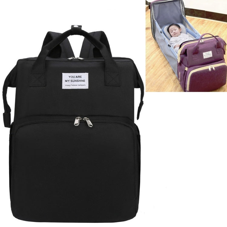 Portable Folding Crib Large Capacity Double Shoulder Mummy Pack Bag