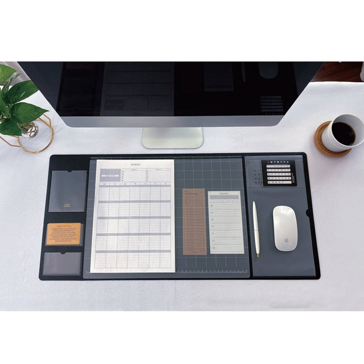 Retro Multifunctional Business Office Home Computer Desk Pad PU Mouse Pad