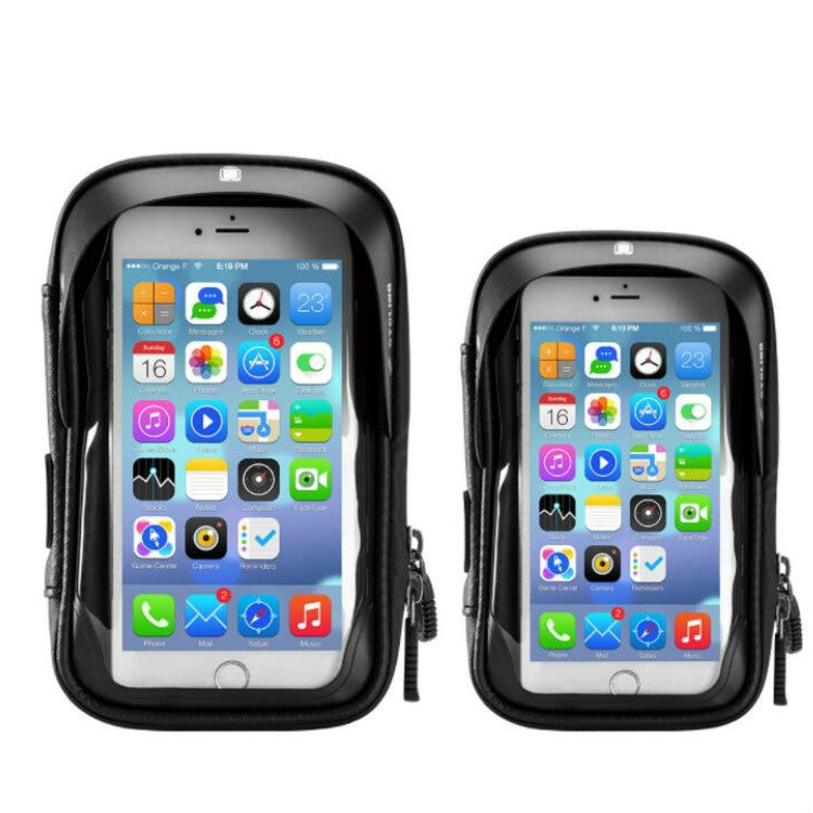 CYCLING Bicycle Bag Handlebar Bag Waterproof Touch Screen Upper Tube Bag Saddle Bag, Size:6inch(Black)