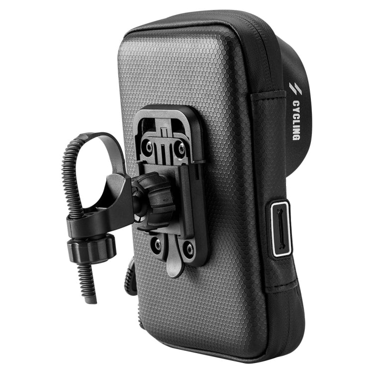 CYCLING Bicycle Bag Handlebar Bag Waterproof Touch Screen Upper Tube Bag Saddle Bag, Size:6inch(Black)