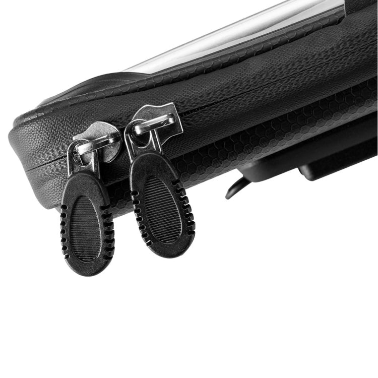 CYCLING Bicycle Bag Handlebar Bag Waterproof Touch Screen Upper Tube Bag Saddle Bag, Size:6inch(Black)