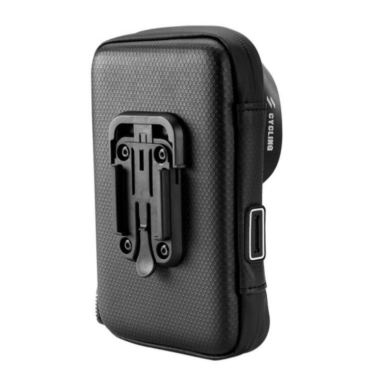 CYCLING Bicycle Bag Handlebar Bag Waterproof Touch Screen Upper Tube Bag Saddle Bag, Size:6inch(Black)
