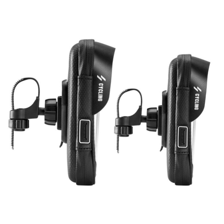 CYCLING Bicycle Bag Handlebar Bag Waterproof Touch Screen Upper Tube Bag Saddle Bag, Size:6inch(Black)