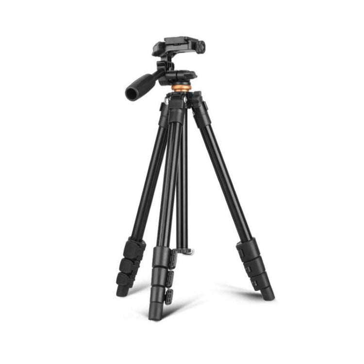 Q160a 4-Section Folding Legs Live Broadcast Aluminum Alloy Tripod Mount with Three-dimensional Tripod Heads & Wireless Remote Control