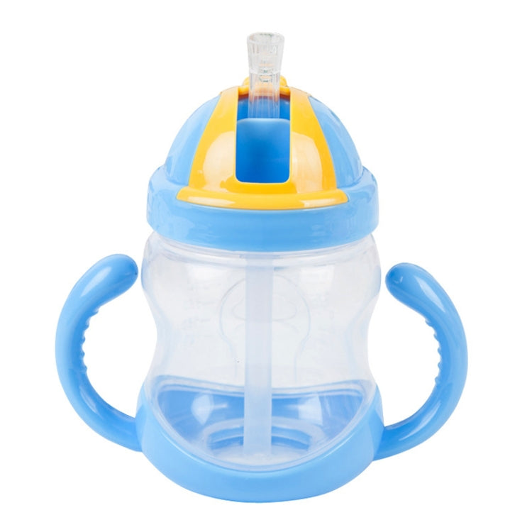 280ML Baby Bottle Kids Cup Silicone Sippy Children Training Cups Cute Baby Drinking Water Straw Handle Feeding Bottle