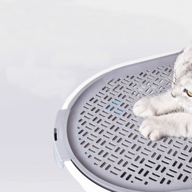 Fully Enclosed Cat House Three-door Top Entry Cat Litter Basin