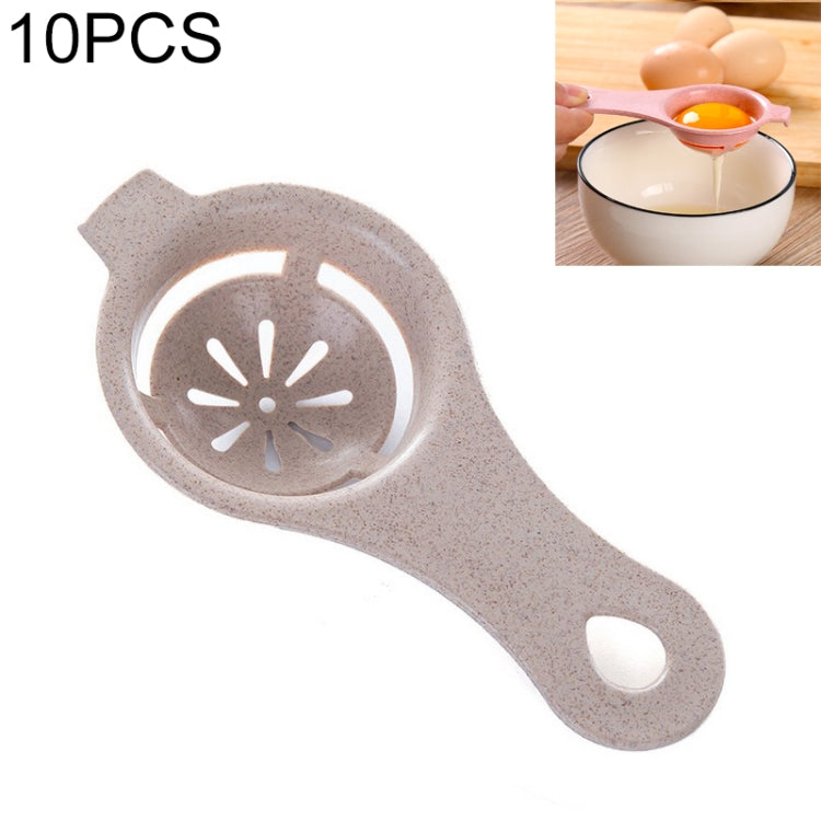 10 PCS Straw Plastic Egg Separator White Yolk Sifting Home Kitchen Dining Cooking Gadget