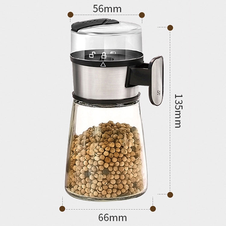 4 in 1 Press Type Salt Control Bottle Kitchen Household Sealed Moisture-Proof Metering Tank Set