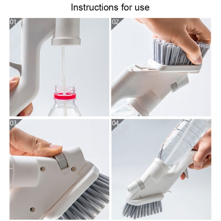 5 in 1 Kitchen Cleaning Brush Set Can Spray Water Crevice Brush Handheld Sponge Cleaning Set