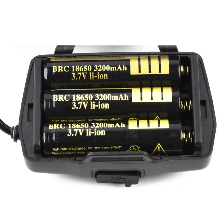 P50 Lamp Beads Usb Input And Output Fan Cooling Head-Mounted Night Fishing Light Strong Headlight, Specification:Set 3 Batteries + Charging Cable