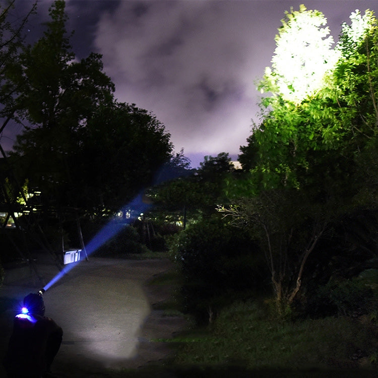 P50 Lamp Beads Usb Input And Output Fan Cooling Head-Mounted Night Fishing Light Strong Headlight, Specification:Set 3 Batteries + Charging Cable
