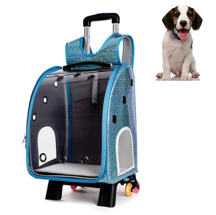 Pet Portable Transparent and Breathable PU Bag, Specification: With Tie Rod