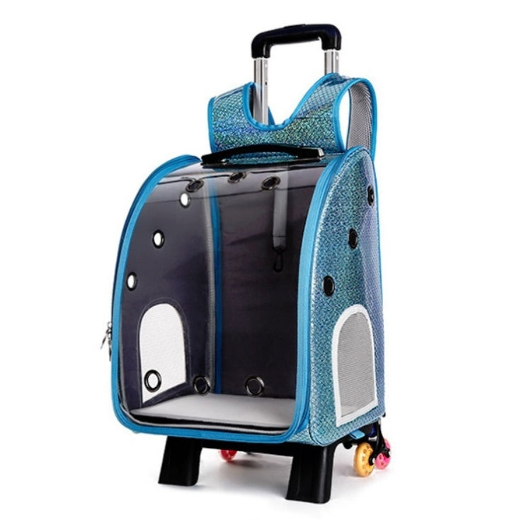 Pet Portable Transparent and Breathable PU Bag, Specification: With Tie Rod