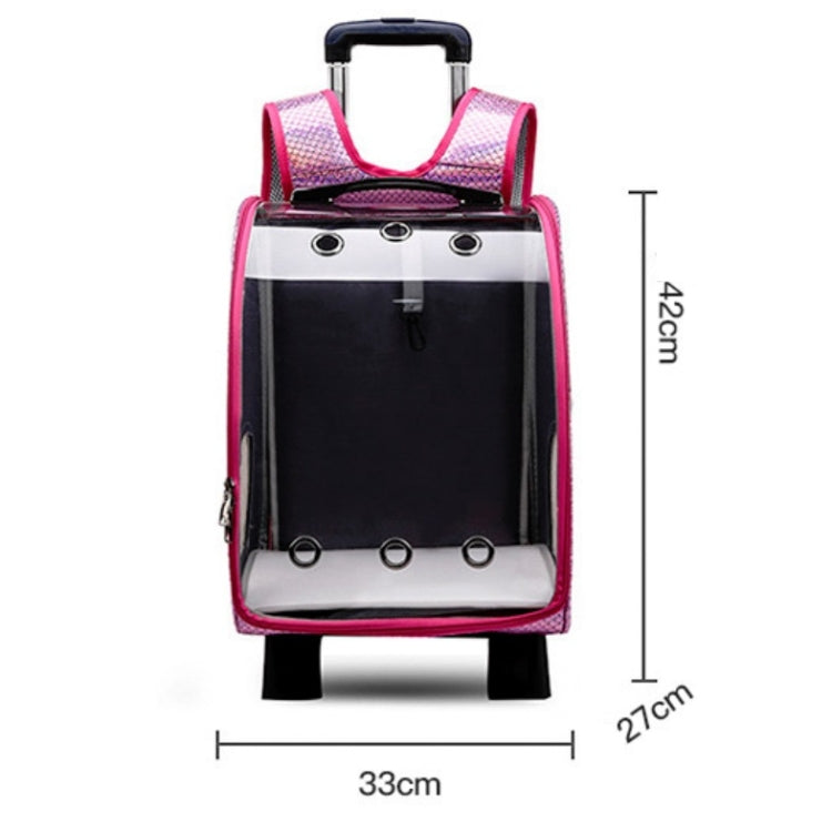 Pet Portable Transparent and Breathable PU Bag, Specification: With Tie Rod
