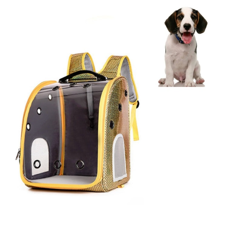 Pet Portable Transparent and Breathable PU Bag, Specification: Without Tie Rod
