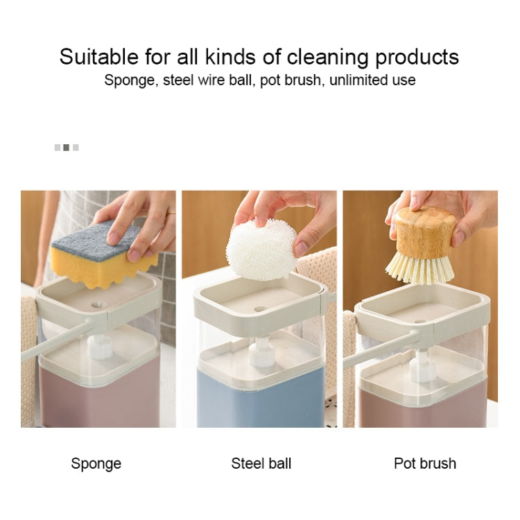 Multifunctional Dishwashing Brush Push-Type Detergent Automatic Liquid Box Sink Shelf