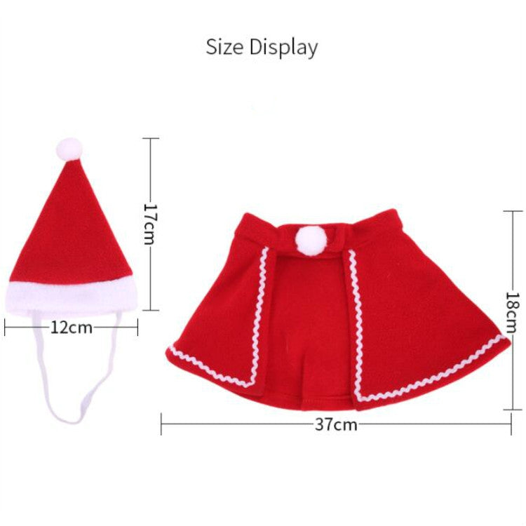 3 Sets Dog Christmas Clothes Cloak Hat Dress Up Pet Hat Cloak Suit