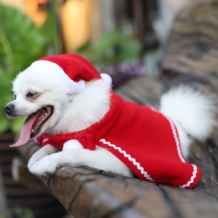 3 Sets Dog Christmas Clothes Cloak Hat Dress Up Pet Hat Cloak Suit