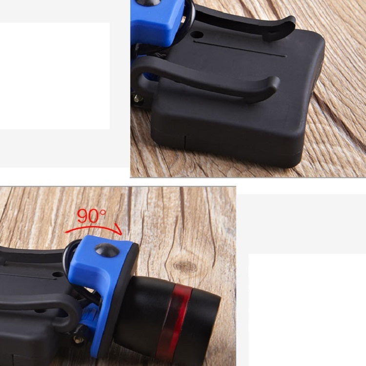 Rotating Zoom 3-Speed Dimming Lighting Flashlight Glare Cap Chuck Lamp