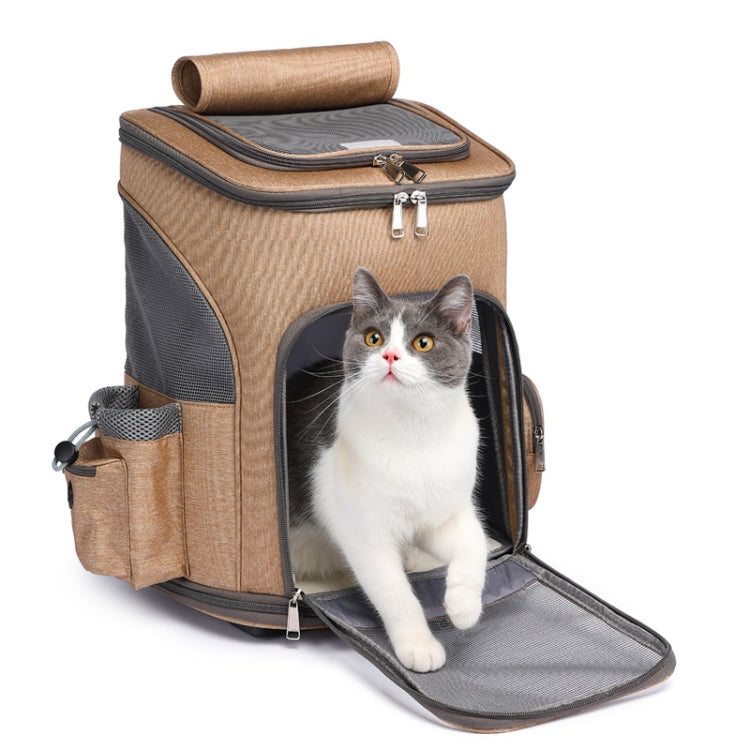 Folding Trolley Pet Backpack Travel Pet Carrier Bag