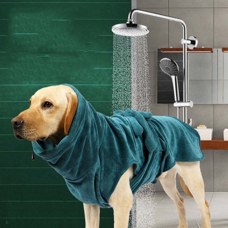 Pet Dog Bathrobe Bath Towel Strong Absorbent Bath Quick-drying Clothes, Size: S