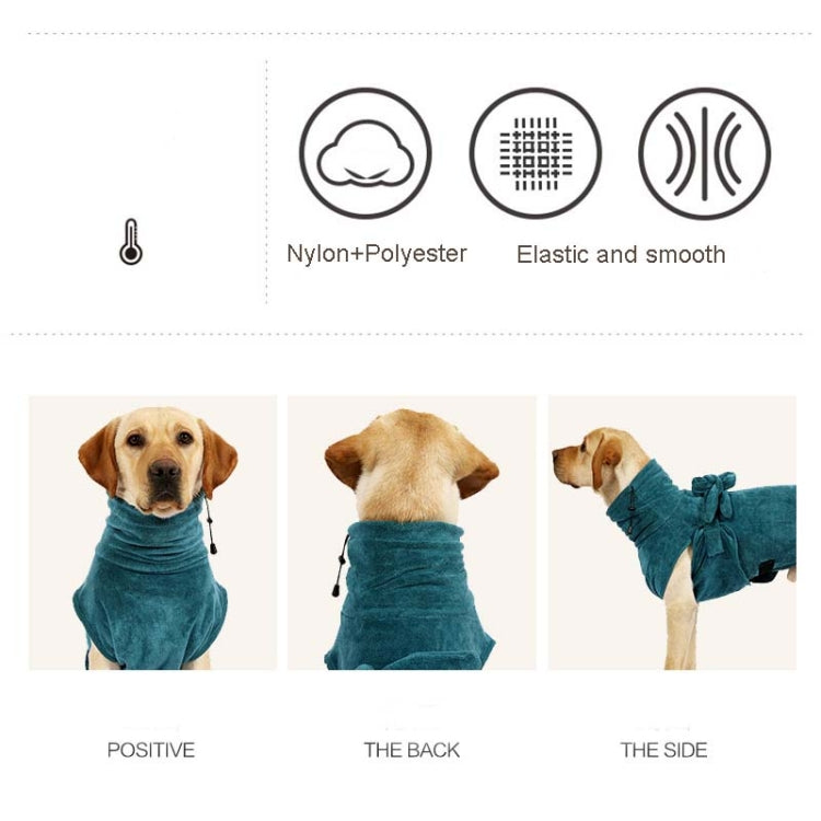 Pet Dog Bathrobe Bath Towel Strong Absorbent Bath Quick-drying Clothes, Size: M