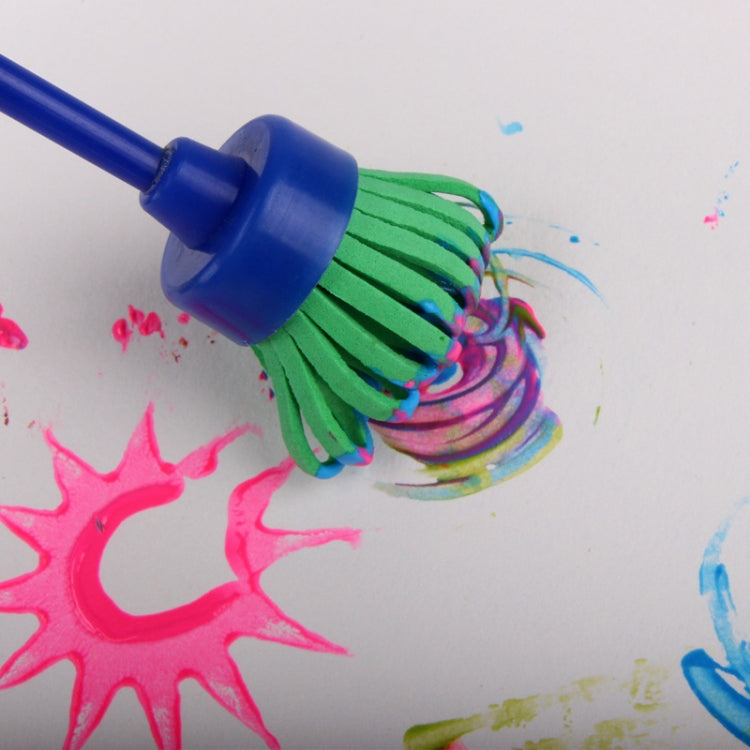 5 Sets Sponge Painting Brush Children Art Seal Tool, Random Color Delivery(4 PCS/Set Besom)