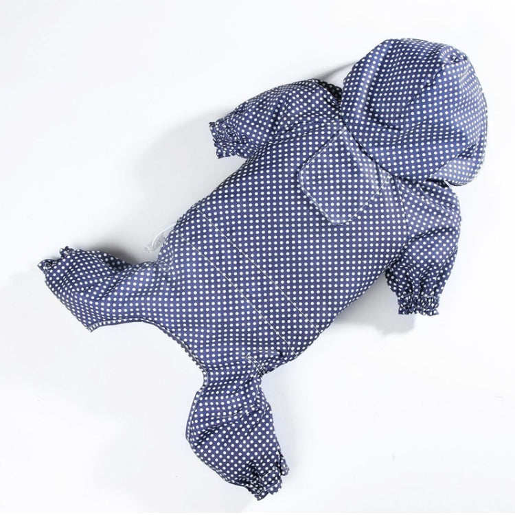 Pet Dog Raincoat Hooded Four-Legged All-Inclusive Waterproof and Dustproof Clothing, Size: M