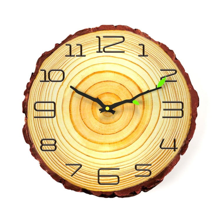 12 Inches Wood Grain Annual Ring Quartz Silent Clock Wall Clock, Style:MW012-12 (28x30 cm)