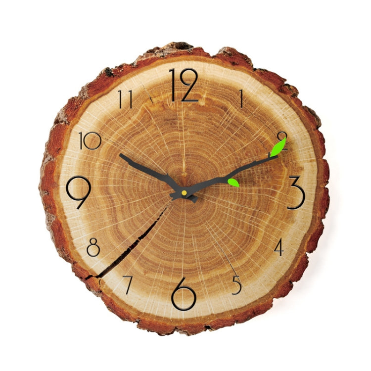 12 Inches Wood Grain Annual Ring Quartz Silent Clock Wall Clock, Style:MW020-12 (28x30 cm)