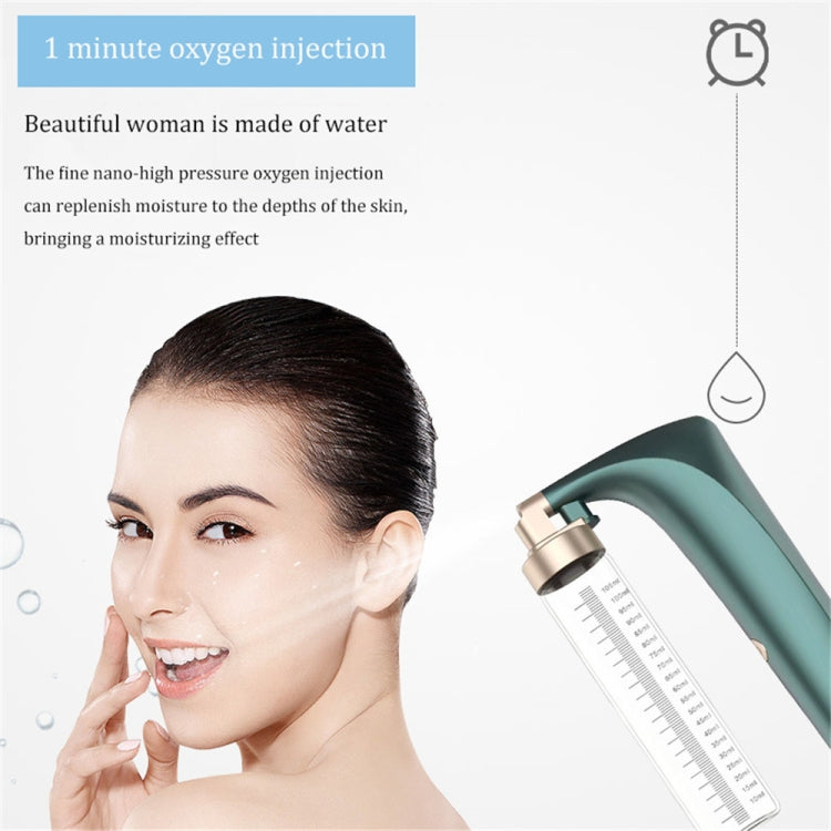 Handheld High Pressure Oxygen Injector Portable Large Spray Facial Moisturizer Household Moisturizing Beauty Equipment, Colour: Electroplated Gold