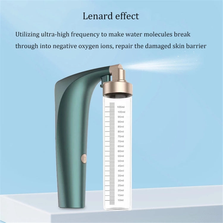 Handheld High Pressure Oxygen Injector Portable Large Spray Facial Moisturizer Household Moisturizing Beauty Equipment, Colour: Cyan