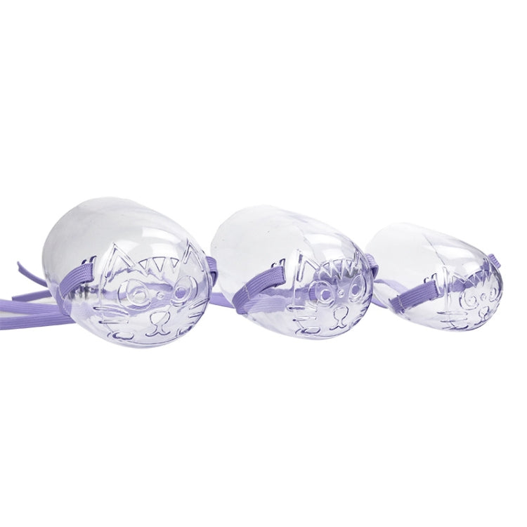 Pets Bathing Injection Anti-Bite Transparent Muzzle, Size:S