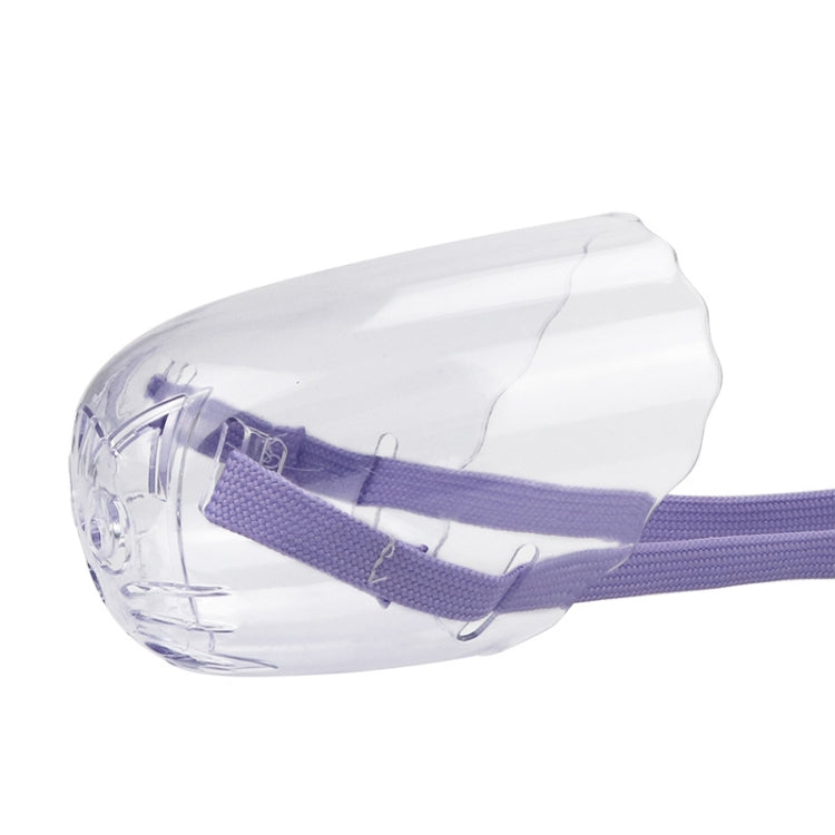 Pets Bathing Injection Anti-Bite Transparent Muzzle, Size:L