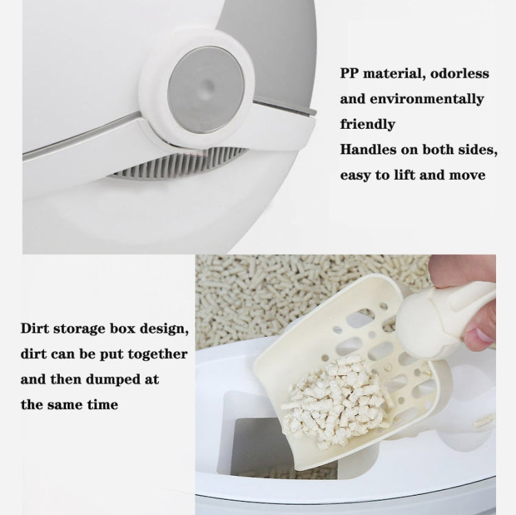 Cat Litter Box Fully Enclosed Flip Cover Splash-Proof Deodorant Pet Toilet