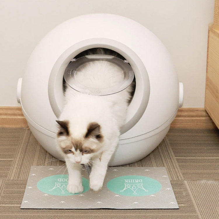 Cat Litter Box Fully Enclosed Flip Cover Splash-Proof Deodorant Pet Toilet